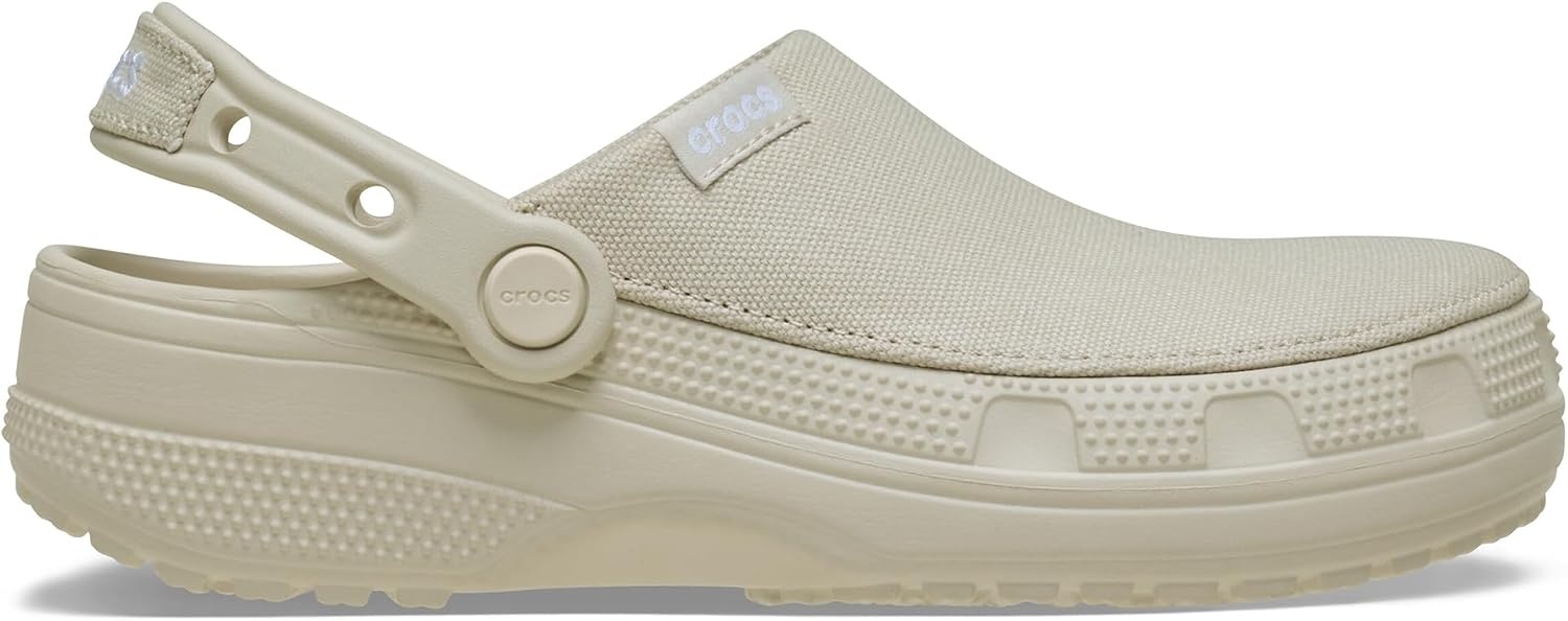 image:imageCrocs UnisexAdult Classic Crafted Canvas amp Suede ClogsStucco