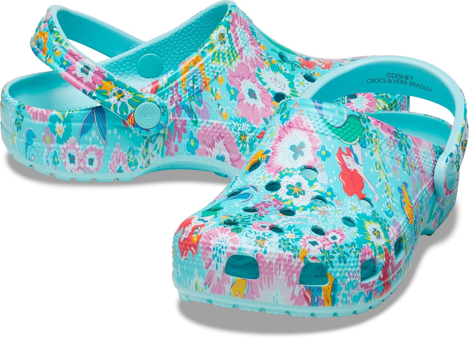 image:imageCrocs UnisexAdult Classic Disney X Vera Bradley Little Mermaid ClogPure Water