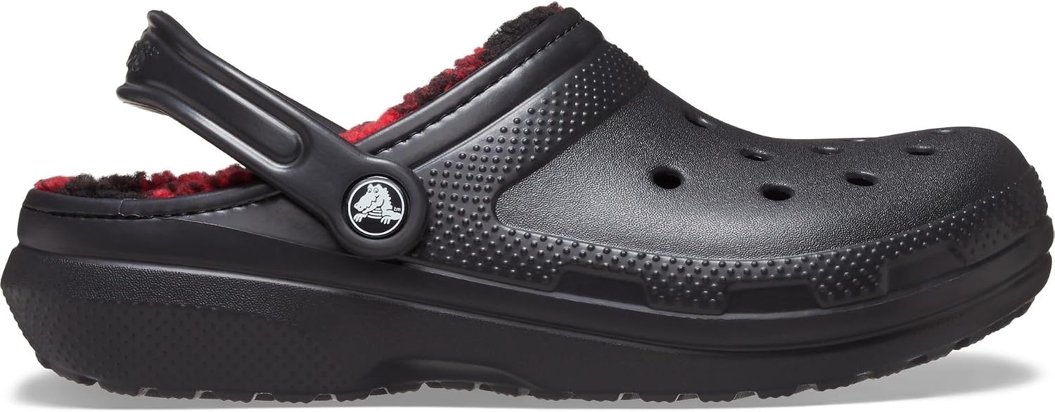 image:imageCrocs UnisexAdult Classic Holiday Lined ClogsBuffalo PlaidBlackVarsity Red