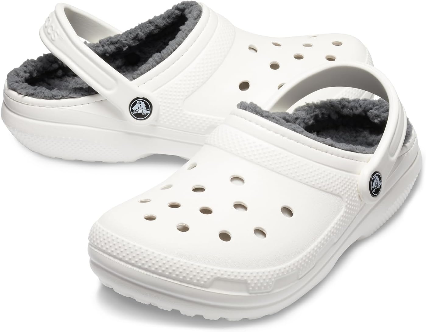 image:imageCrocs UnisexAdult Classic Lined ClogWhiteGrey