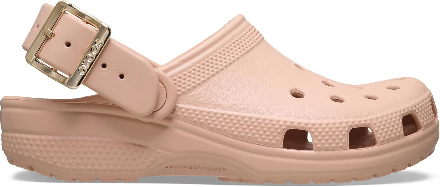 image:imageCrocs UnisexAdult Classic Metallic Buckle ClogsMetallic Blush