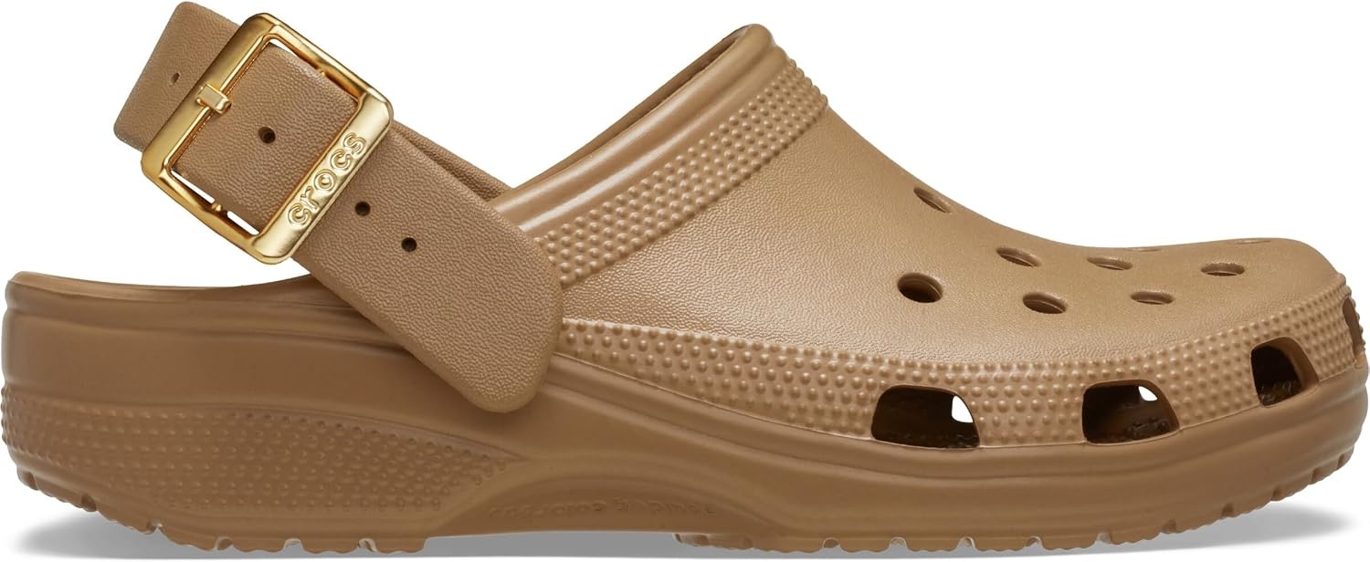 image:imageCrocs UnisexAdult Classic Metallic Buckle ClogsMetallic Sepia