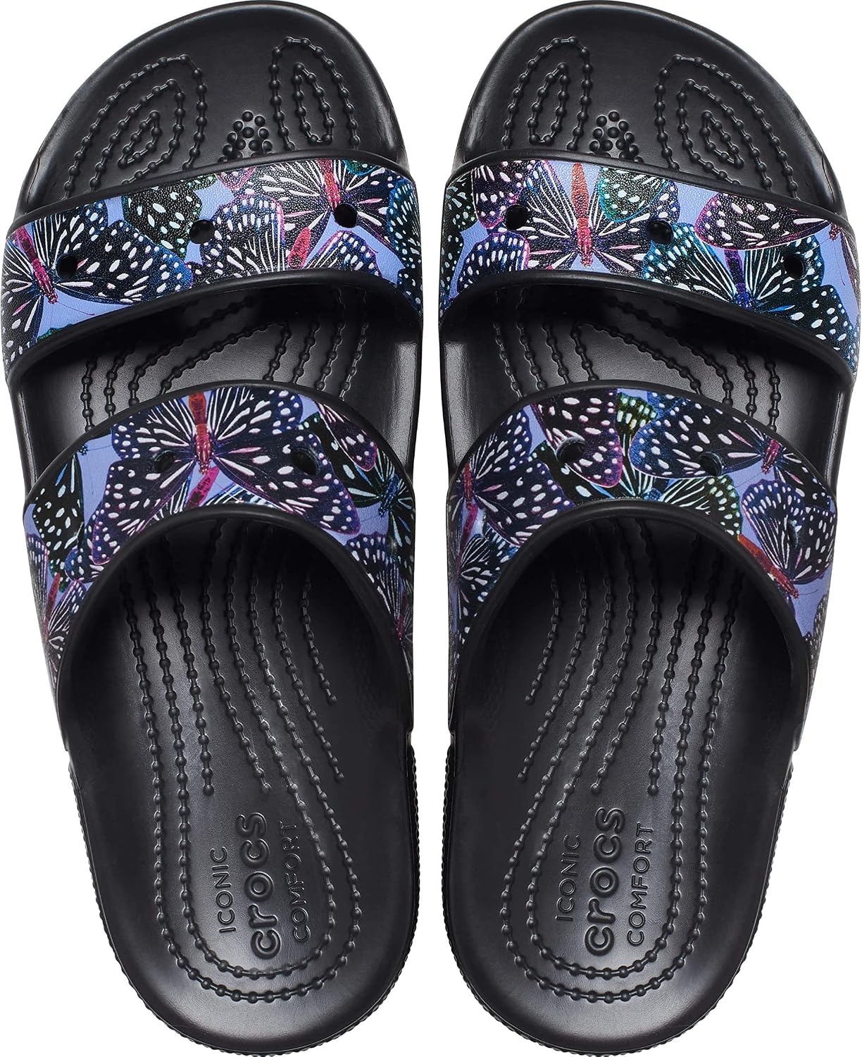 image:imageCrocs UnisexAdult Classic SandalSeasonal Graphics SlideButterfuly Print