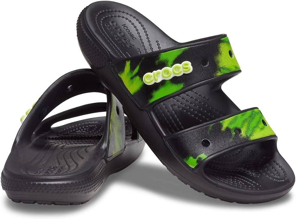 image:imageCrocs UnisexAdult Classic Slide SandalBlackLime Punch