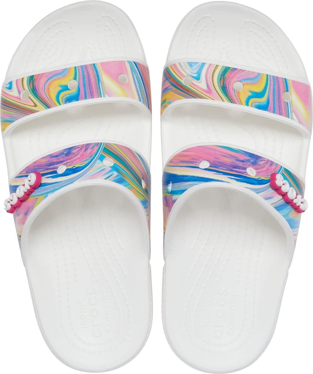 image:imageCrocs UnisexAdult Classic Slide SandalRainbow Swirl