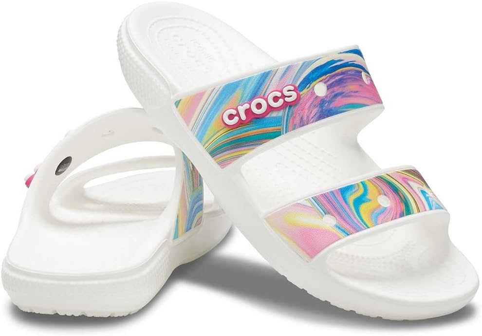 image:imageCrocs UnisexAdult Classic Slide SandalRainbow Swirl