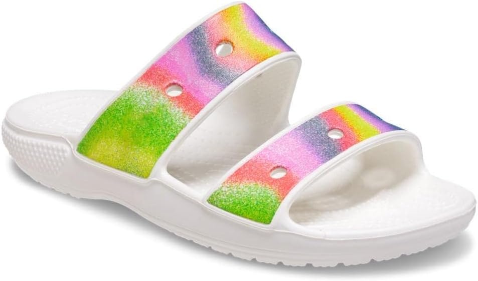 image:imageCrocs UnisexAdult Classic Slide SandalWhiteSpray Dye