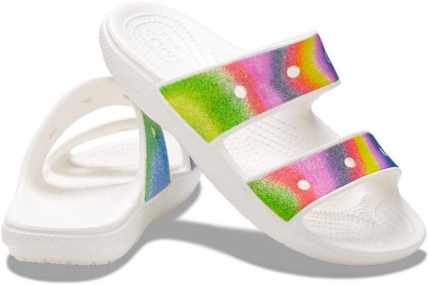 image:imageCrocs UnisexAdult Classic Slide SandalWhiteSpray Dye