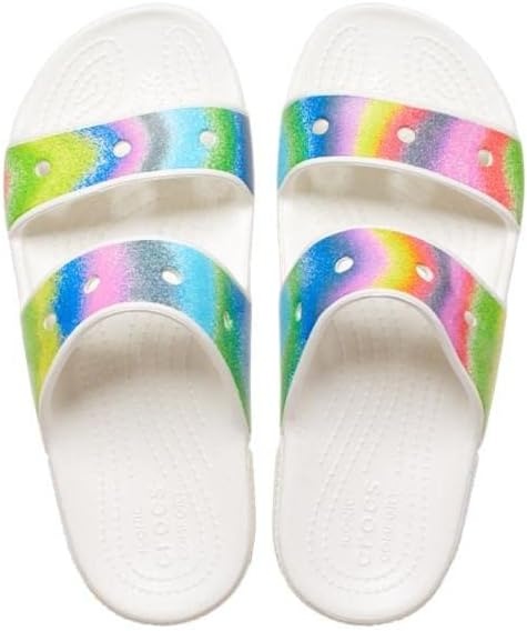 image:imageCrocs UnisexAdult Classic Slide SandalWhiteSpray Dye