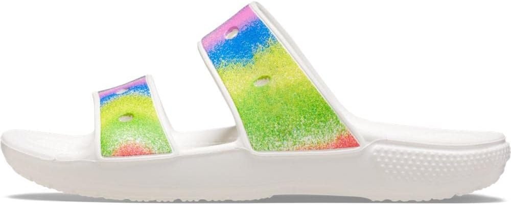 image:imageCrocs UnisexAdult Classic Slide SandalWhiteSpray Dye