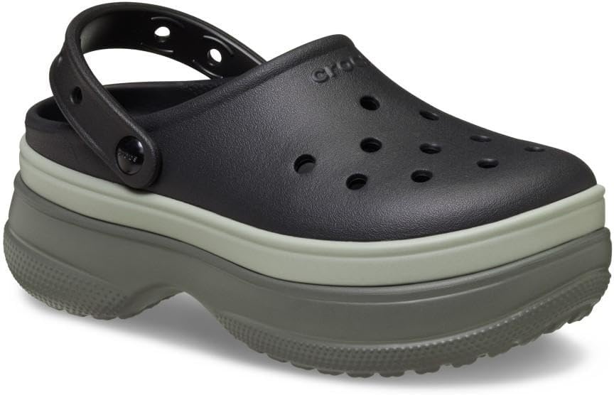 image:imageCrocs UnisexAdult Classic Stacked Clogs Platform PlatformBlack