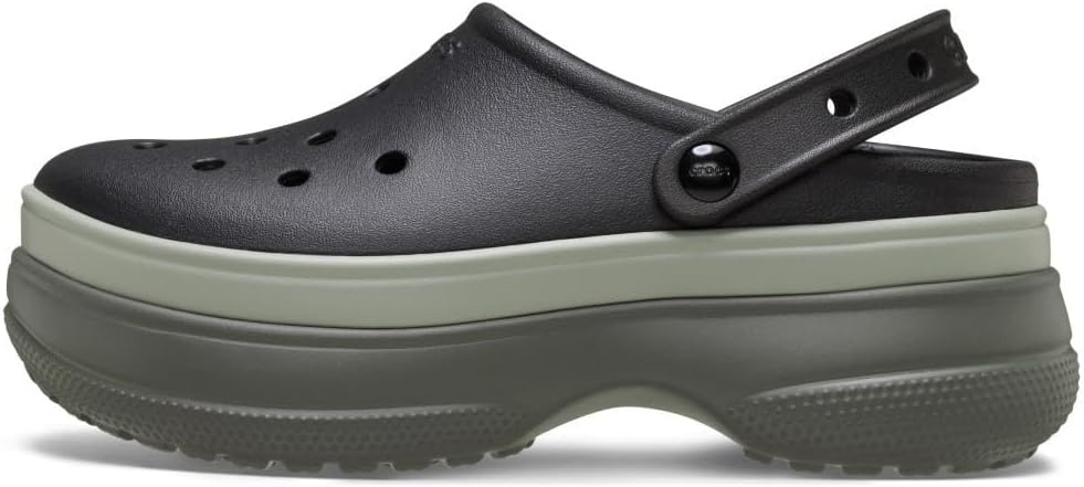 image:imageCrocs UnisexAdult Classic Stacked Clogs Platform PlatformBlack