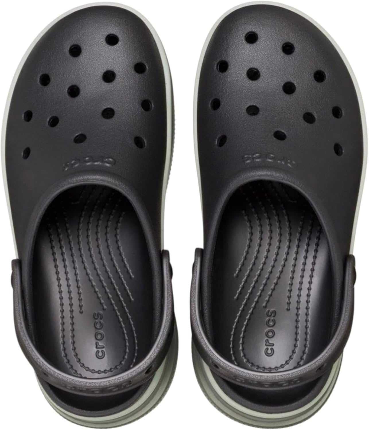 image:imageCrocs UnisexAdult Classic Stacked Clogs Platform PlatformBlackBlack