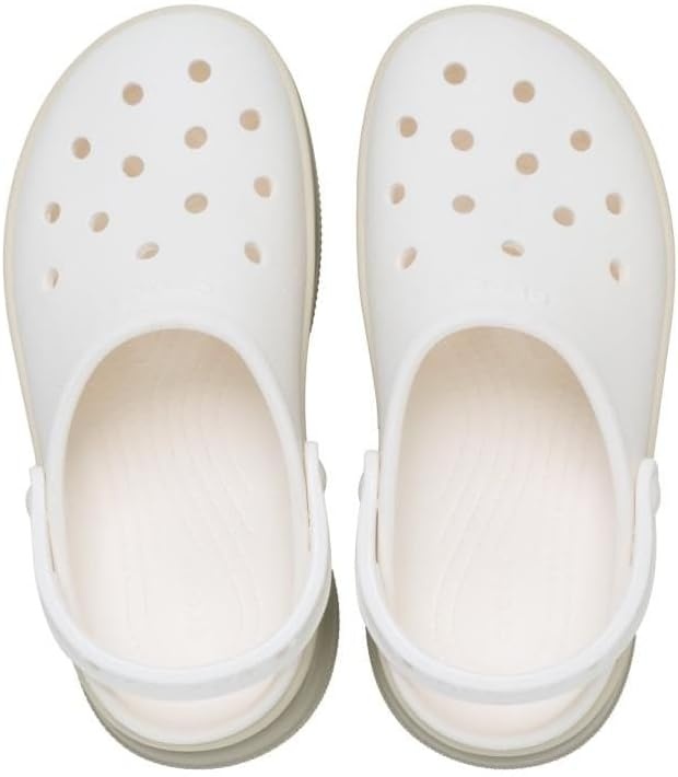 image:imageCrocs UnisexAdult Classic Stacked Clogs Platform PlatformChalk