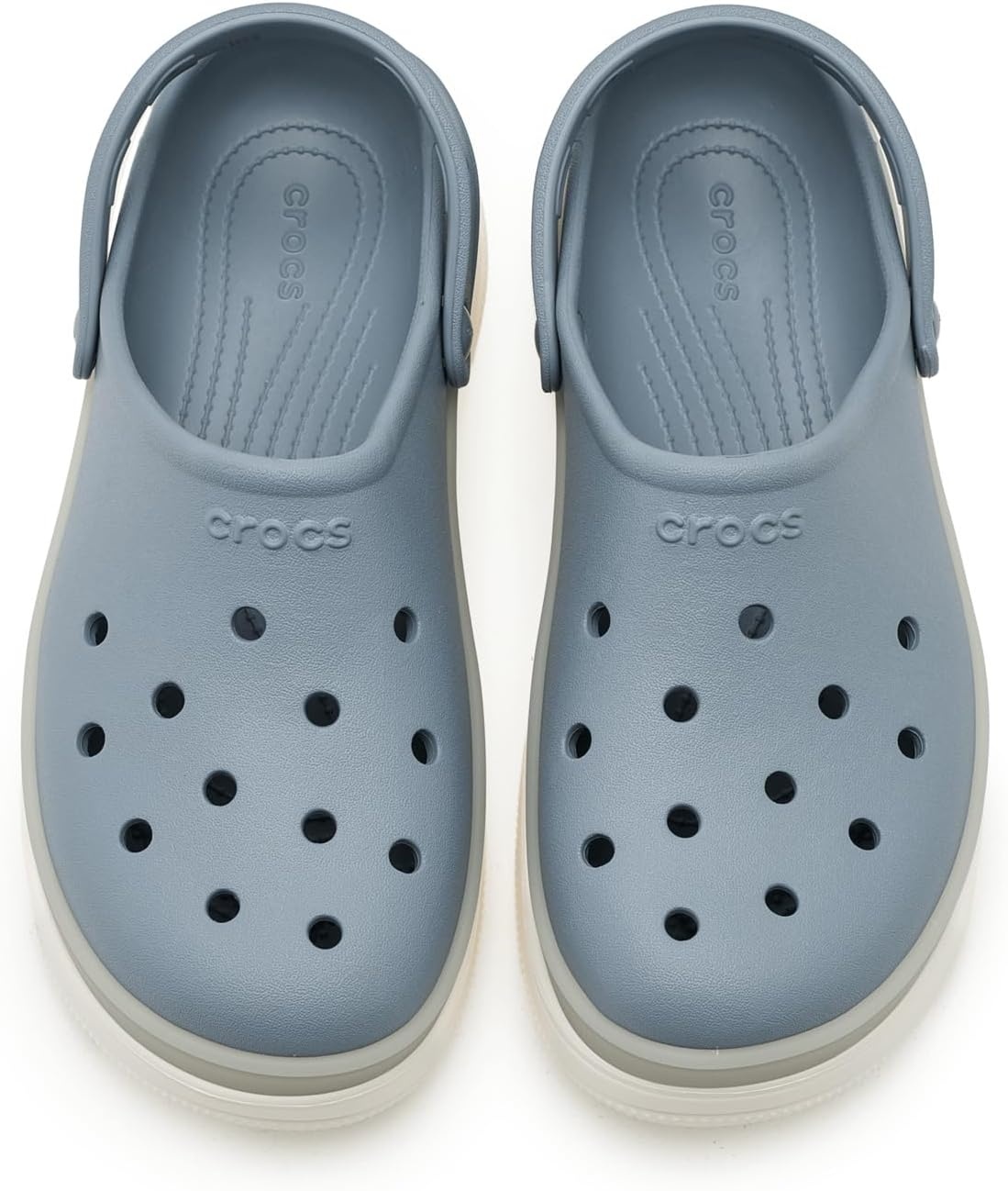 image:imageCrocs UnisexAdult Classic Stacked Clogs Platform PlatformFrosted Concrete