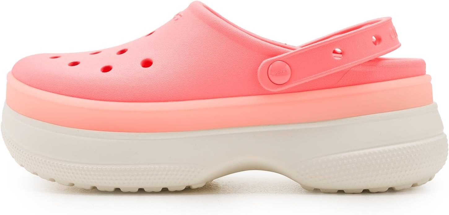 image:imageCrocs UnisexAdult Classic Stacked Clogs Platform PlatformFrosted Guava