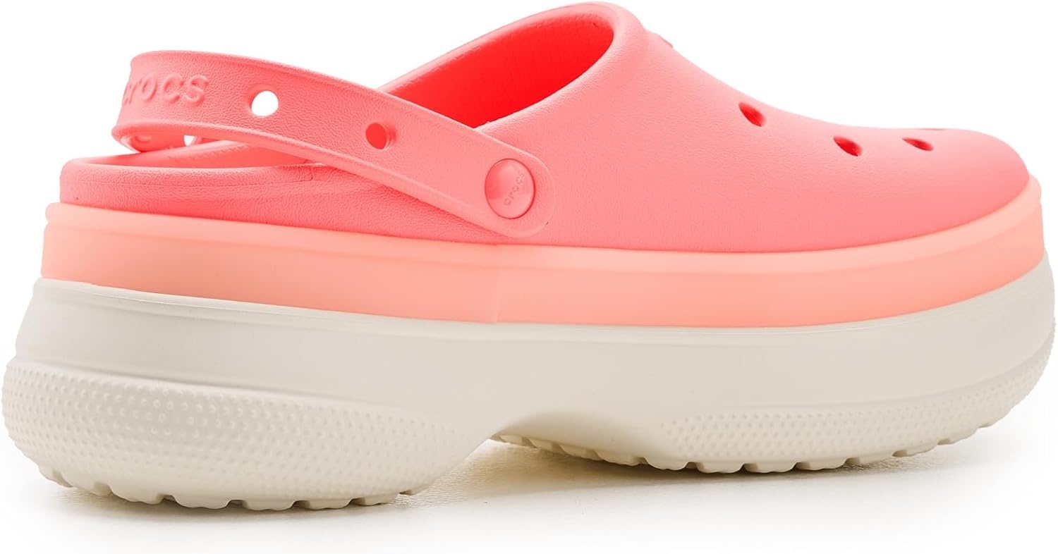 image:imageCrocs UnisexAdult Classic Stacked Clogs Platform PlatformFrosted Guava