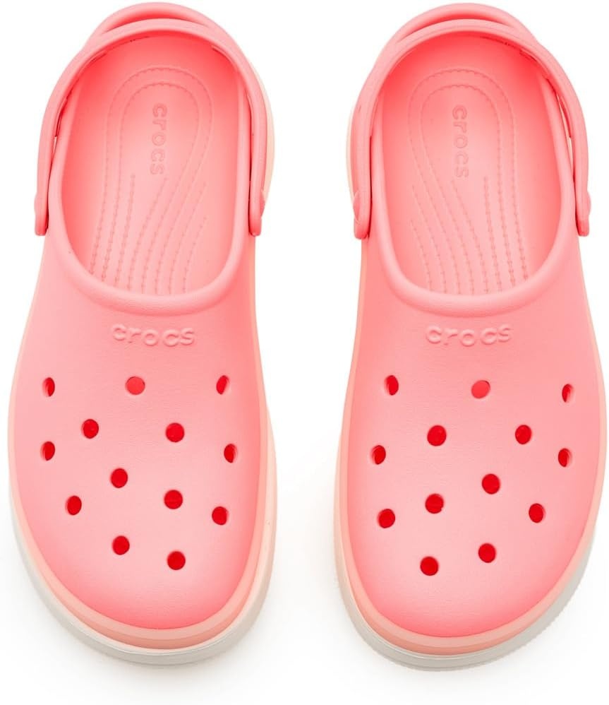 image:imageCrocs UnisexAdult Classic Stacked Clogs Platform PlatformFrosted Guava