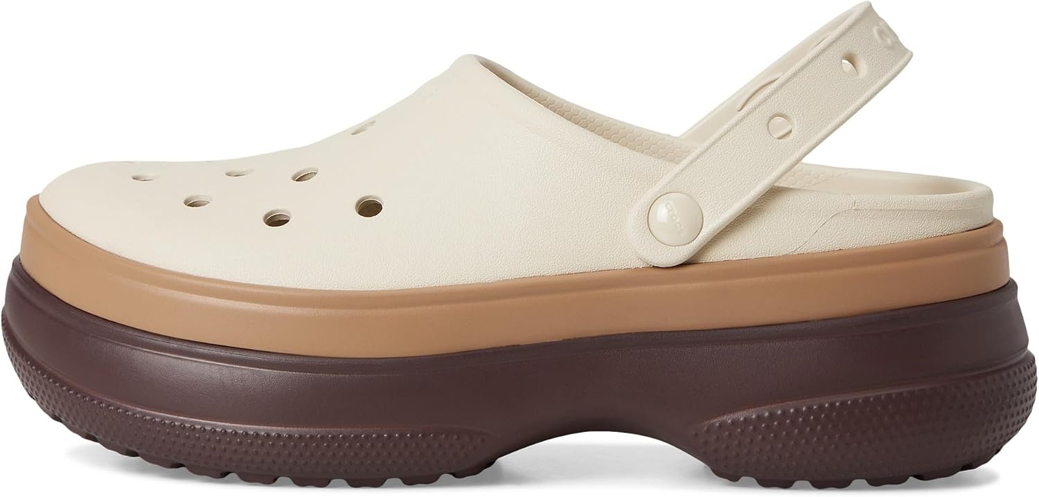 image:imageCrocs UnisexAdult Classic Stacked Clogs Platform PlatformMocha