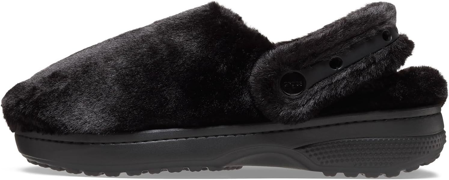 image:imageCrocs UnisexAdult Classic Unfurgettable Lined Clogs Fuzzy SlippersBlack