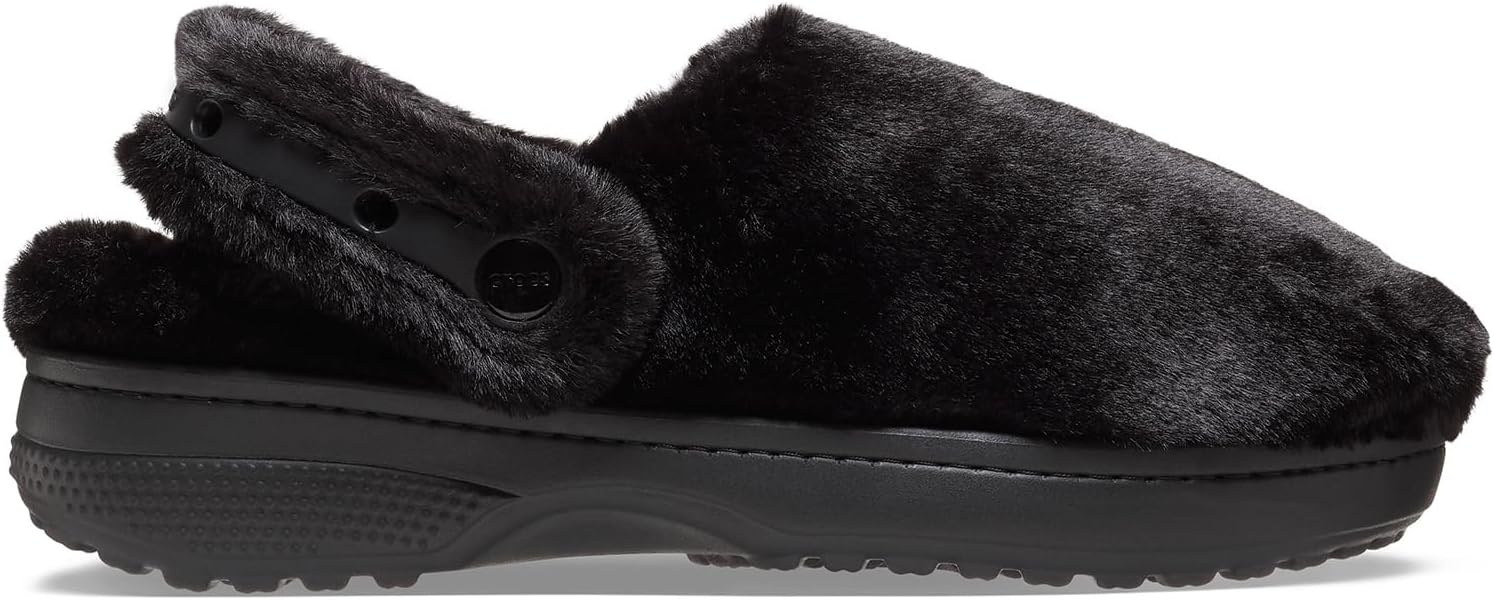 image:imageCrocs UnisexAdult Classic Unfurgettable Lined Clogs Fuzzy SlippersBlack