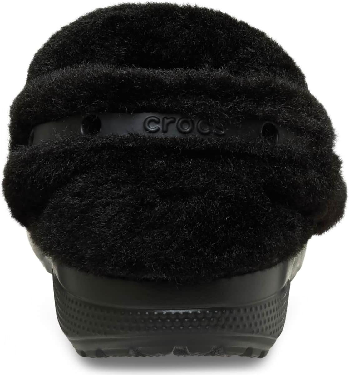 image:imageCrocs UnisexAdult Classic Unfurgettable Lined Clogs Fuzzy SlippersBlack Vegan Suede