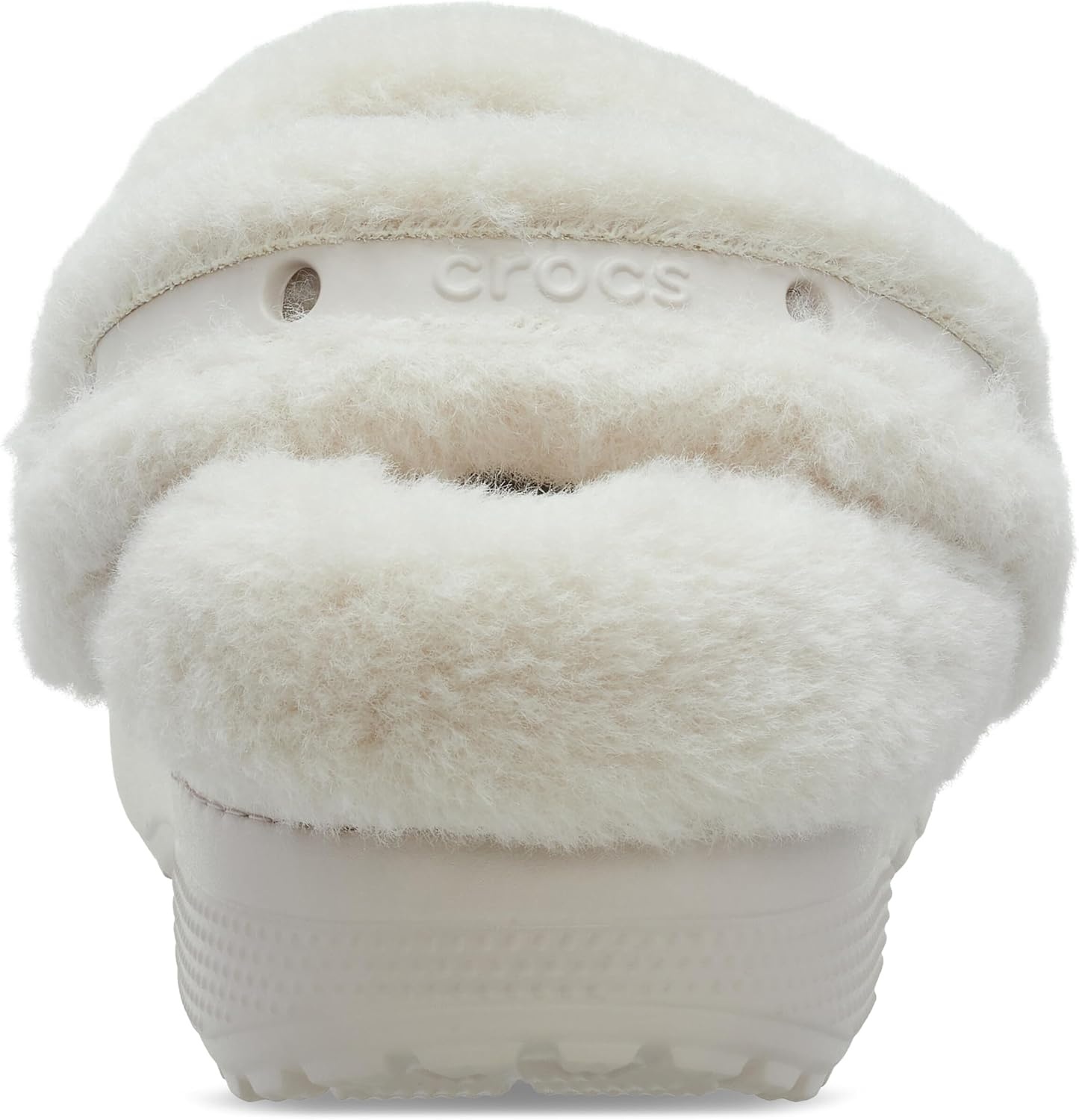 image:imageCrocs UnisexAdult Classic Unfurgettable Lined Clogs Fuzzy SlippersCocoa Crme Suede