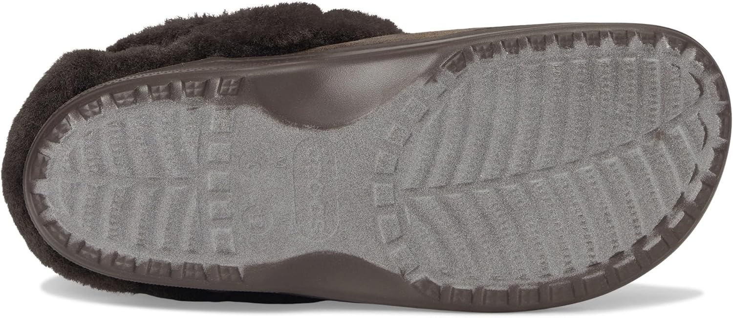 image:imageCrocs UnisexAdult Classic Unfurgettable Lined Clogs Fuzzy SlippersEspresso Vegan Suede
