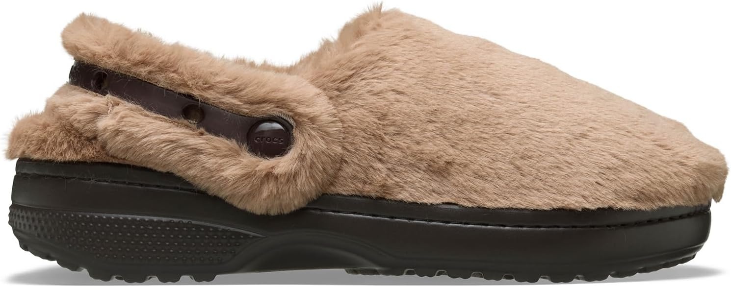 image:imageCrocs UnisexAdult Classic Unfurgettable Lined Clogs Fuzzy SlippersMilk Chocolate