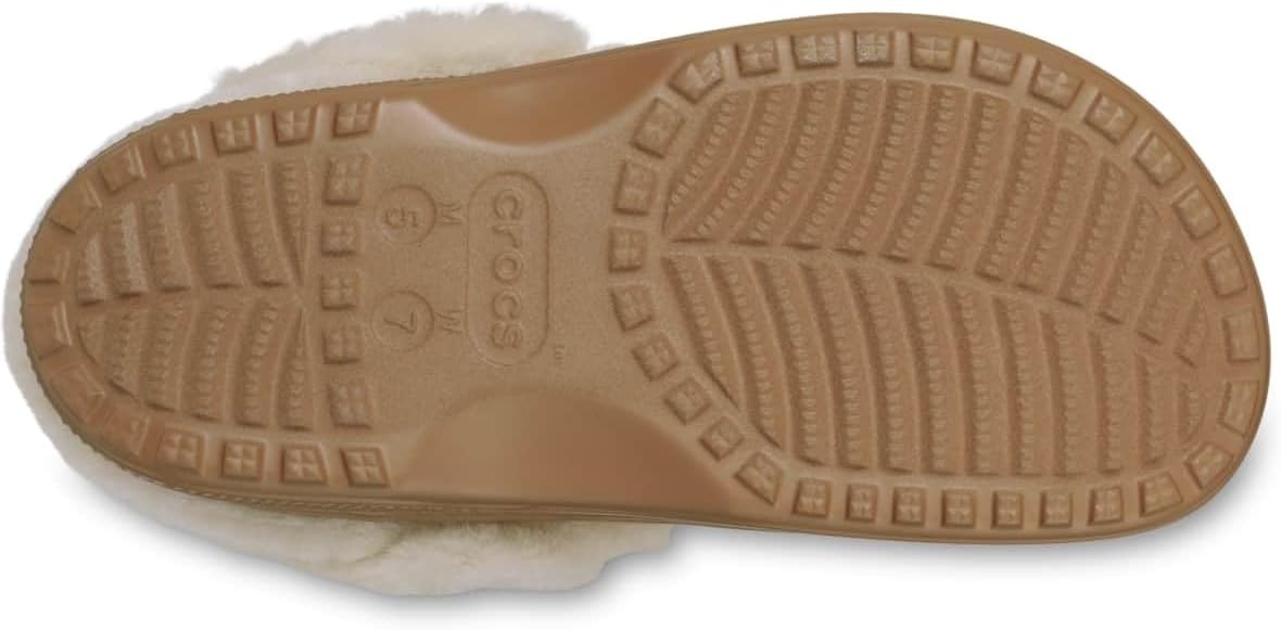image:imageCrocs UnisexAdult Classic Unfurgettable Lined Clogs Fuzzy SlippersSepia Vegan Suede