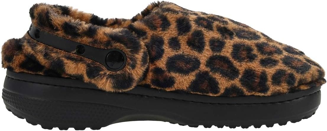 image:imageCrocs UnisexAdult Classic Unfurgettable Lined Clogs Fuzzy SlippersSepiaLeopard