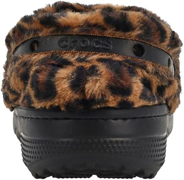 image:imageCrocs UnisexAdult Classic Unfurgettable Lined Clogs Fuzzy SlippersSepiaLeopard