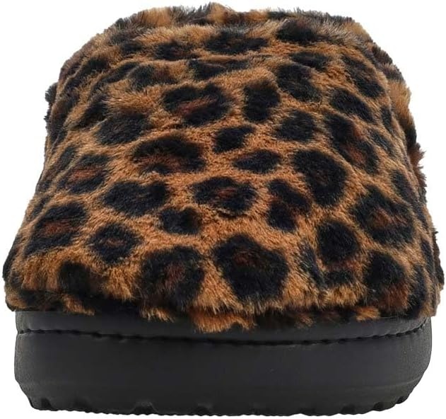 image:imageCrocs UnisexAdult Classic Unfurgettable Lined Clogs Fuzzy SlippersSepiaLeopard