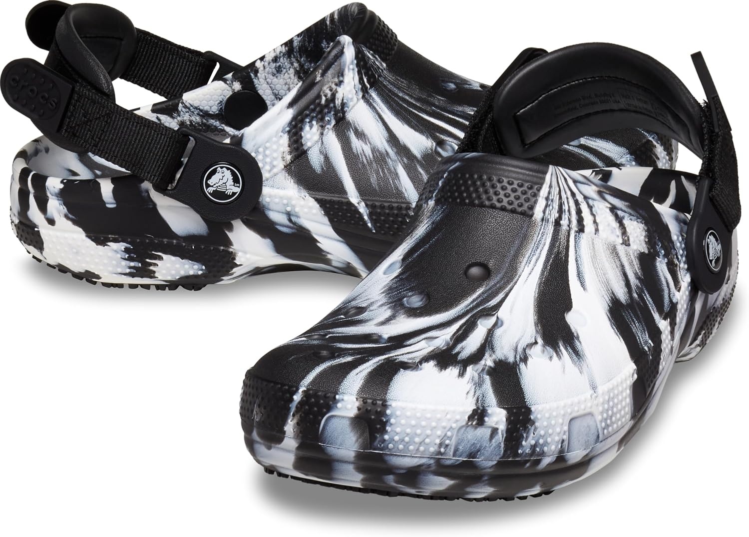 image:imageCrocs UnisexAdult Classic Work Clogs Enclosed Toe Slip Resistant All Day ComfortBlackWhite