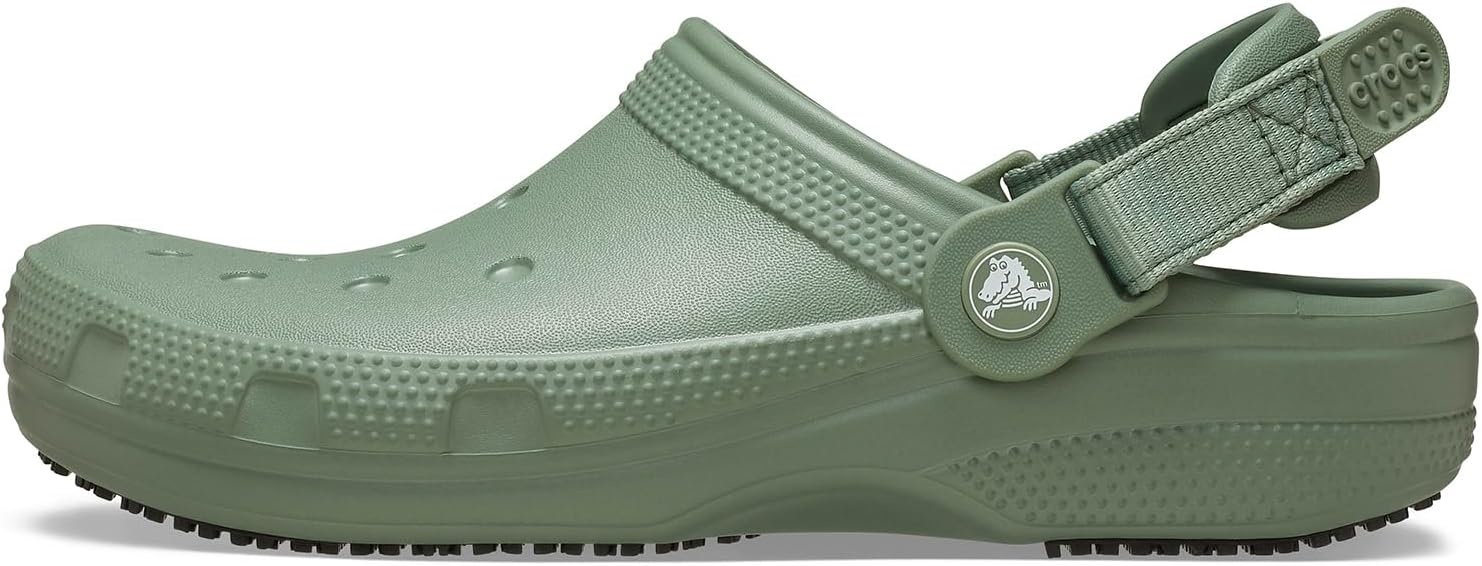 image:imageCrocs UnisexAdult Classic Work Clogs Enclosed Toe Slip Resistant All Day ComfortMoss