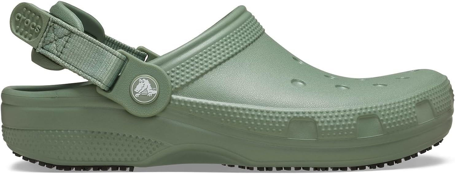 image:imageCrocs UnisexAdult Classic Work Clogs Enclosed Toe Slip Resistant All Day ComfortMoss