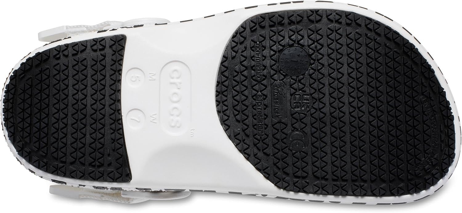 image:imageCrocs UnisexAdult Classic Work Clogs Enclosed Toe Slip Resistant All Day ComfortWhiteBlack