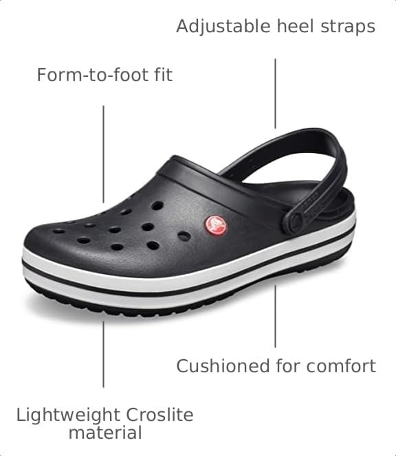 image:imageCrocs UnisexAdult Crocband ClogBlackWhite