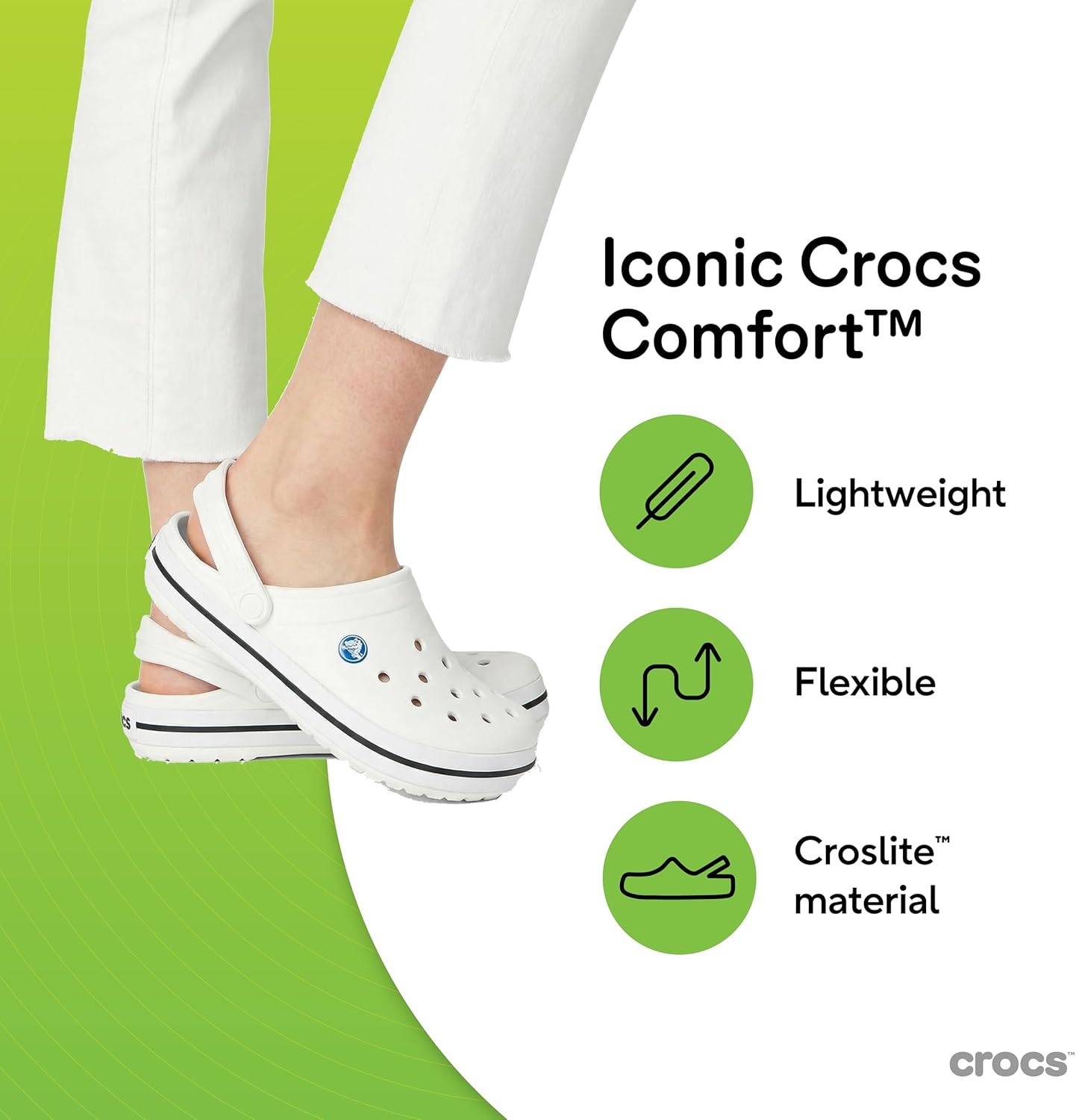image:imageCrocs UnisexAdult Crocband ClogWhiteBlack