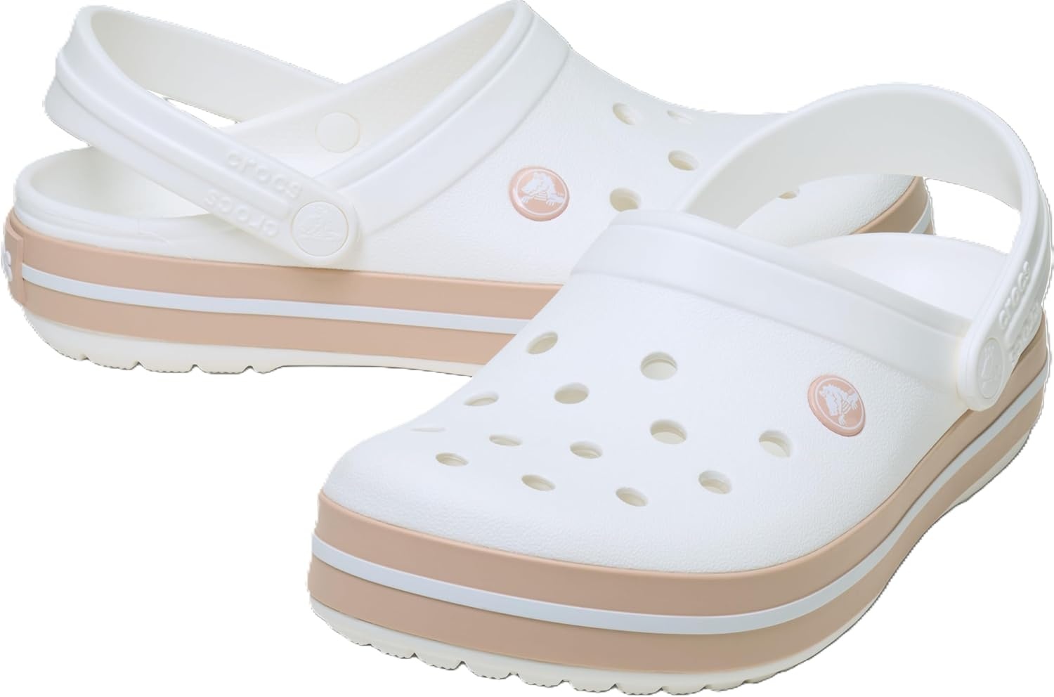 image:imageCrocs UnisexAdult Crocband ClogWhitePink Caramel