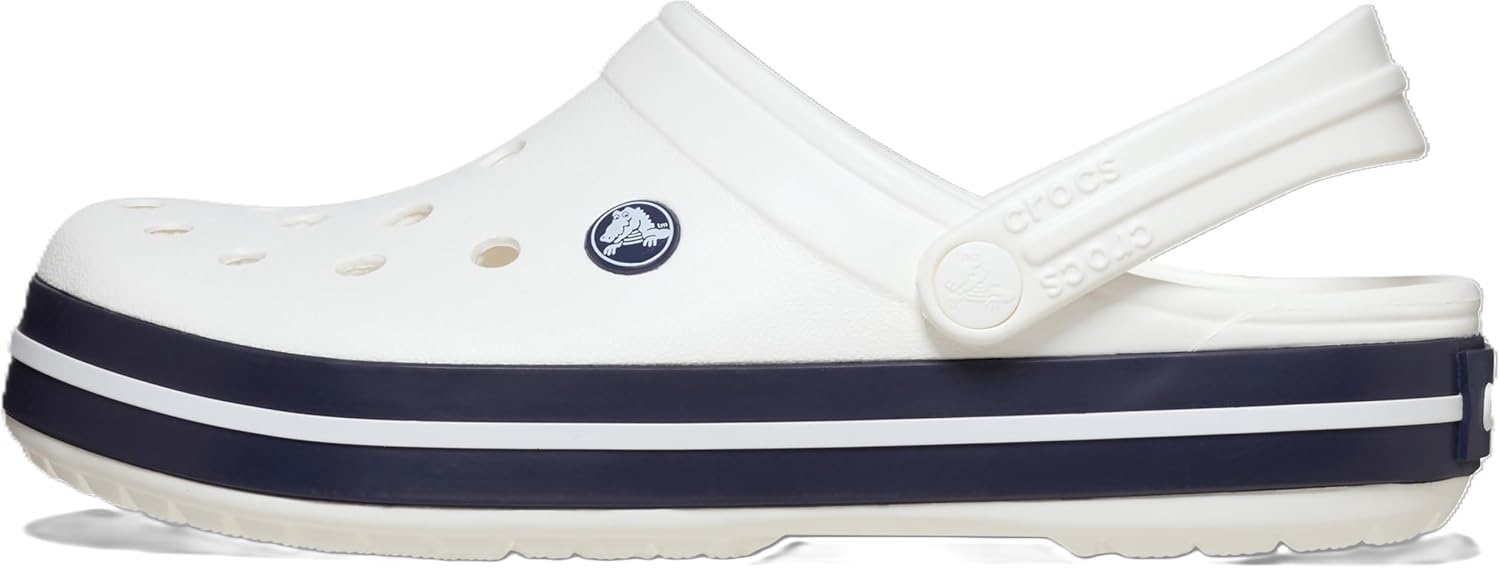 image:imageCrocs UnisexAdult Crocband ClogWhiteWhiteNavy