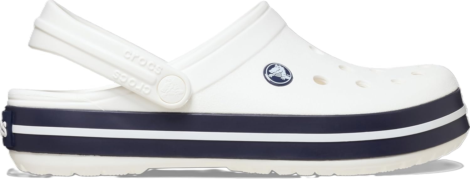 image:imageCrocs UnisexAdult Crocband ClogWhiteWhiteNavy