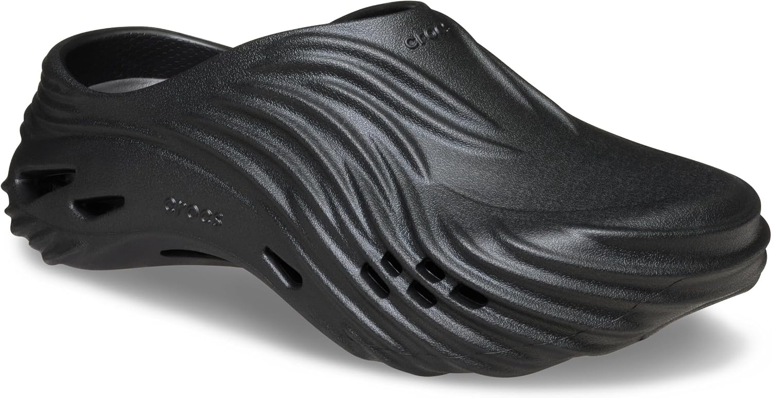 image:imageCrocs UnisexAdult Echo Wave ClogsBlackBlack