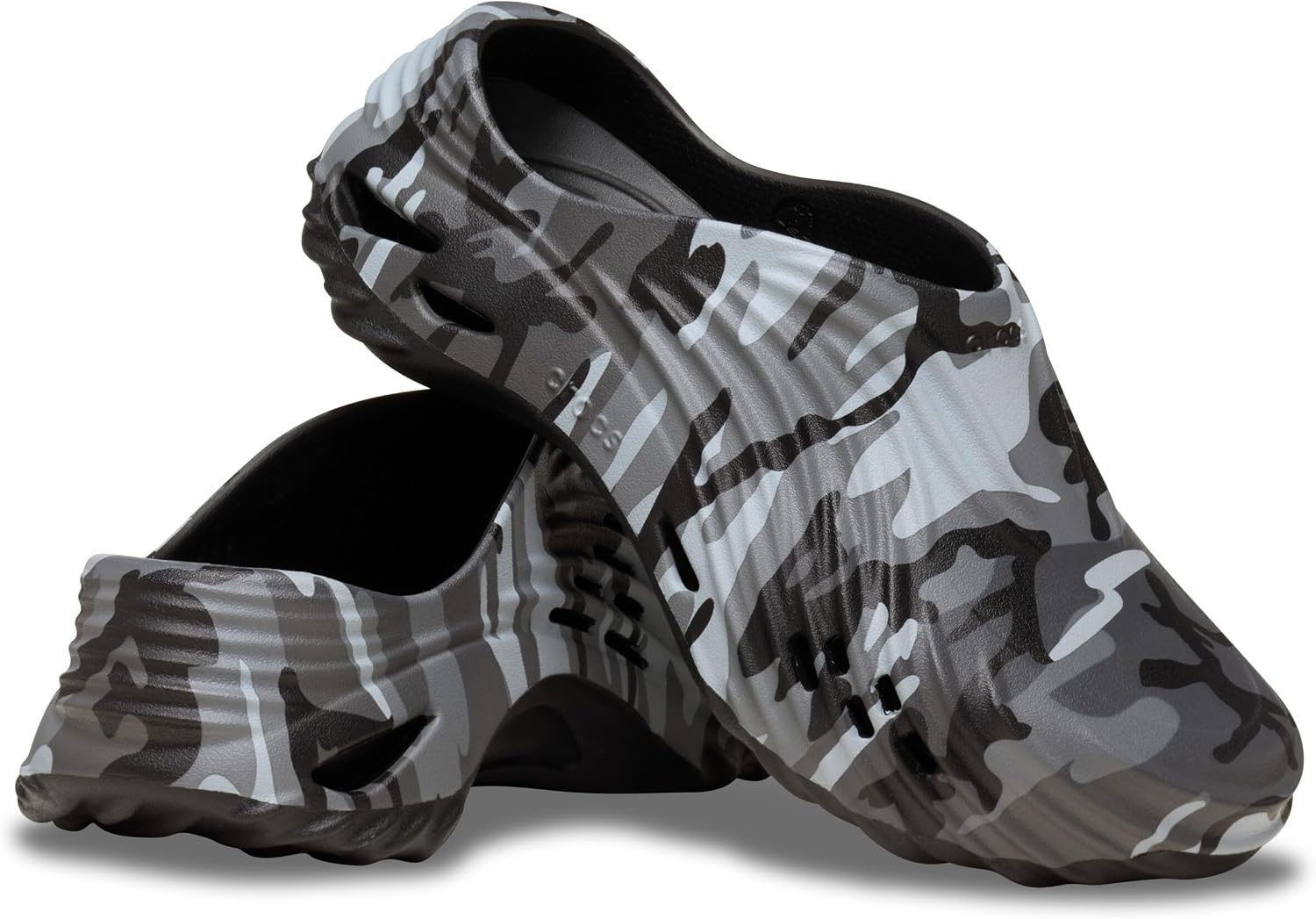 image:imageCrocs UnisexAdult Echo Wave ClogsBlackSlate Grey