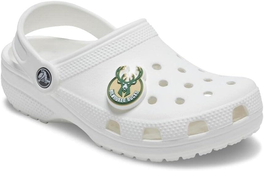 image:imageCrocs UnisexAdult Jibbitz Shoe Charms NBA Basketball Team Shoe Charm Singles Sports Charms for Boys and GirlsMilwaukee Bucks
