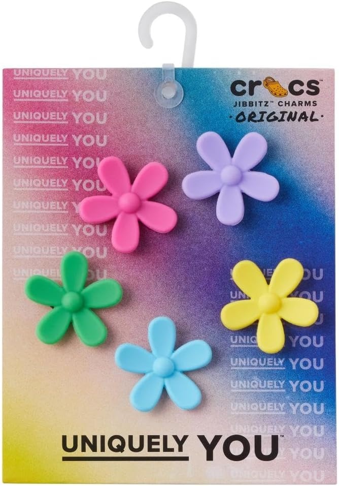 image:imageCrocs UnisexAdult Jibbitz Shoe Spirit Girls Multi Pack Charms for Teens Flower Power 5 Pack