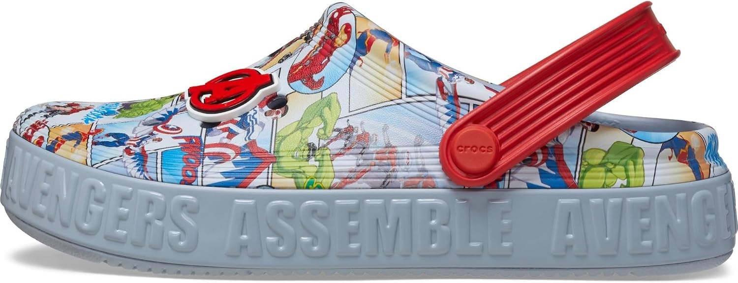 image:imageCrocs UnisexChild Avengers Off Court Clogs Little KidBig KidBlue Grey
