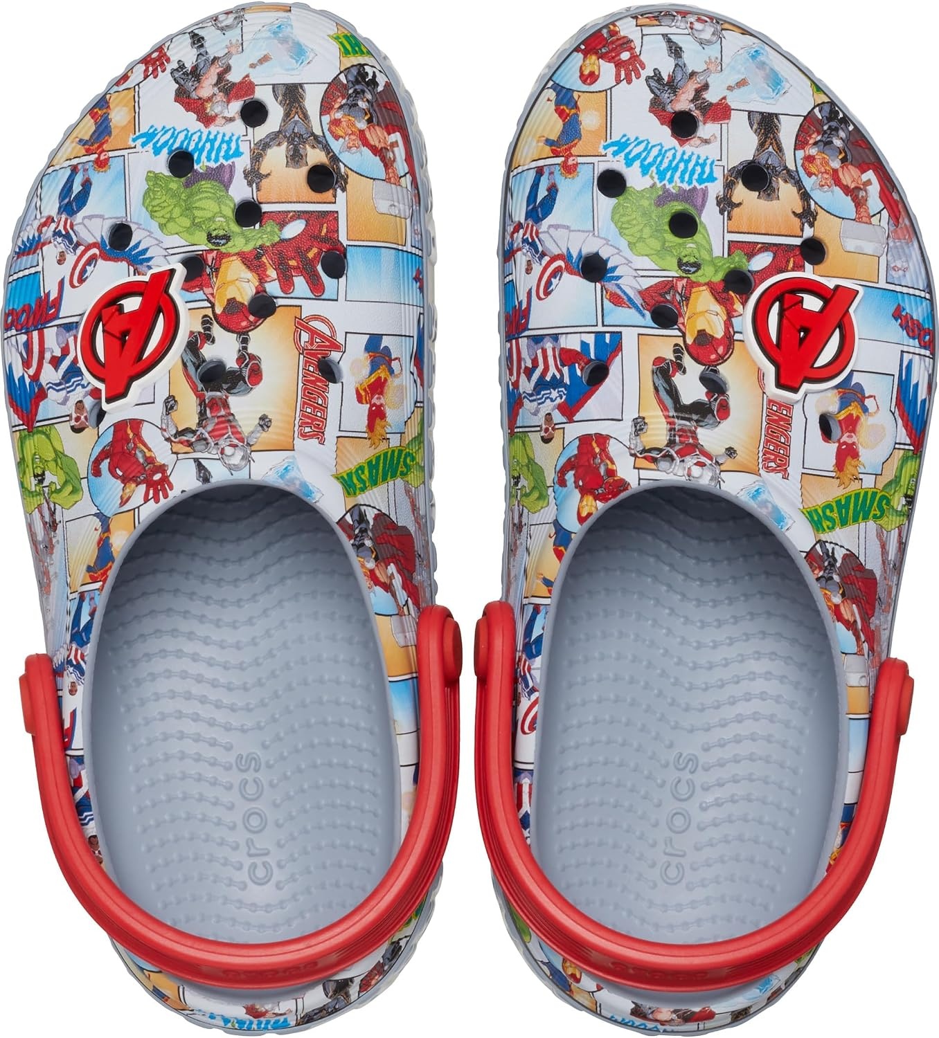 image:imageCrocs UnisexChild Avengers Off Court Clogs Little KidBig KidBlue Grey