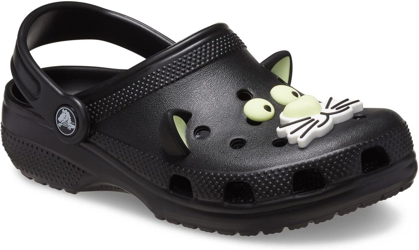 image:imageCrocs UnisexChild Classic Glow in the Dark Clogs Little KidBig KidBlack Cat