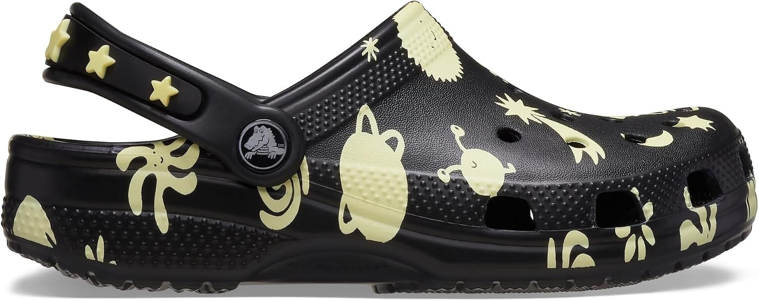 image:imageCrocs UnisexChild Classic Glow in the Dark Clogs Little KidBig KidBlack Space
